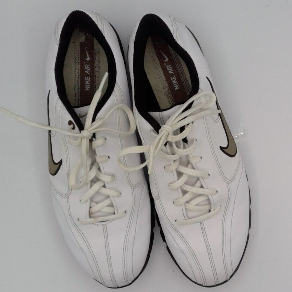Nike Air Reserve Men's 10 White Waterproof Golf Shoes 317624-123 lace up Cleat